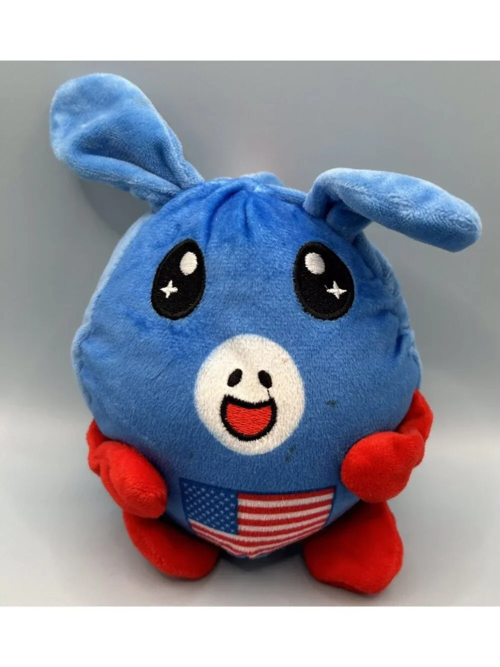 Reverse-eez Patriot Political Elephant Donkey Election Plush Sewn Eyes